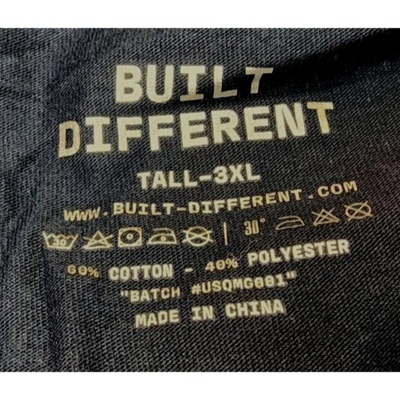 Built Different Crew Neck Shirt Size 3XL Tall 3 Shirts Navy White Purple Rtl $67 - Picture 4 of 10
